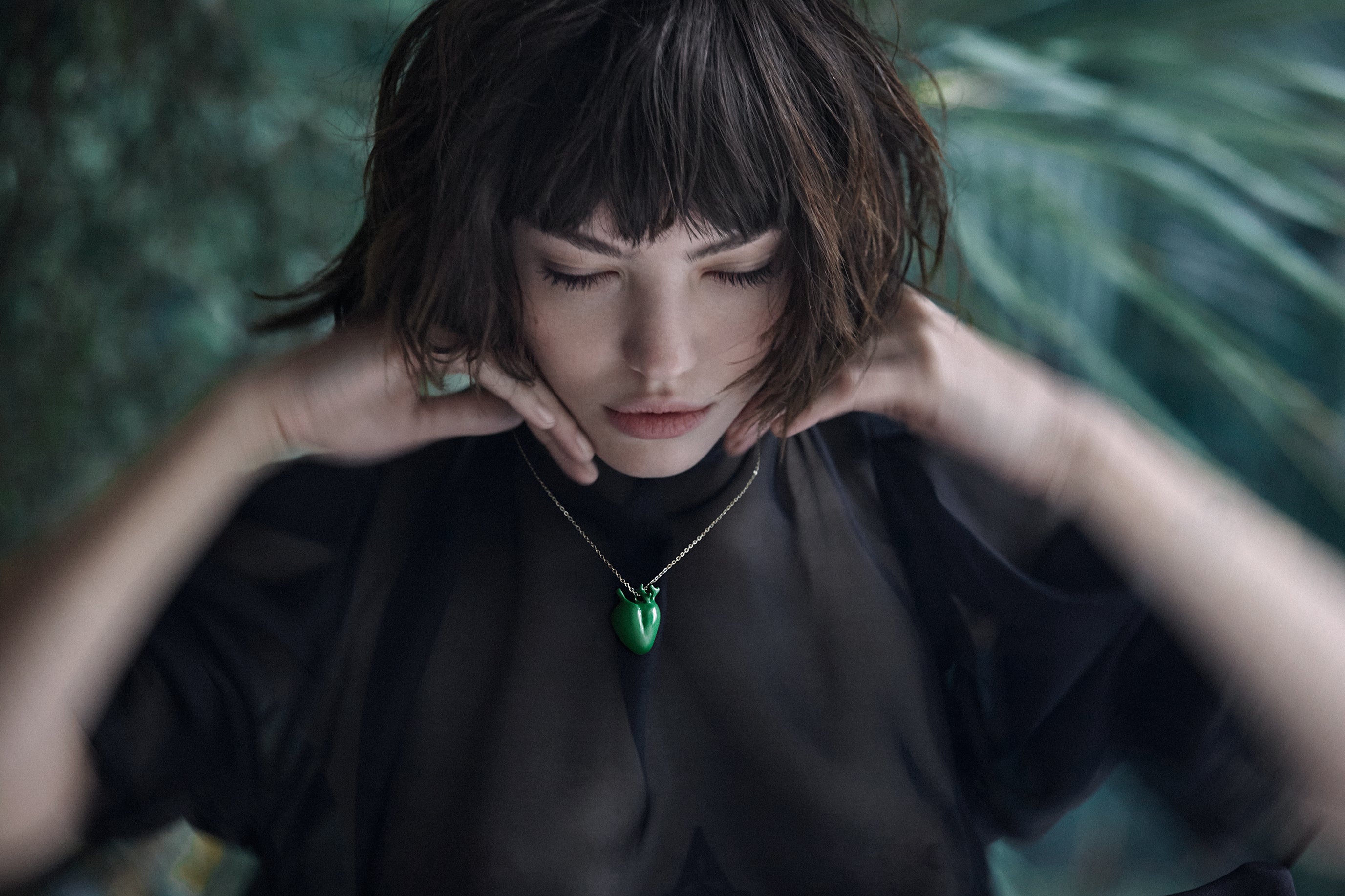 Corazón Large Green Pendant